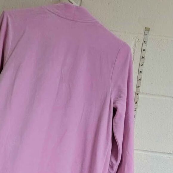 Appleseed's Orchid Velour Zip Housecoat Petite L - Picture 8 of 8